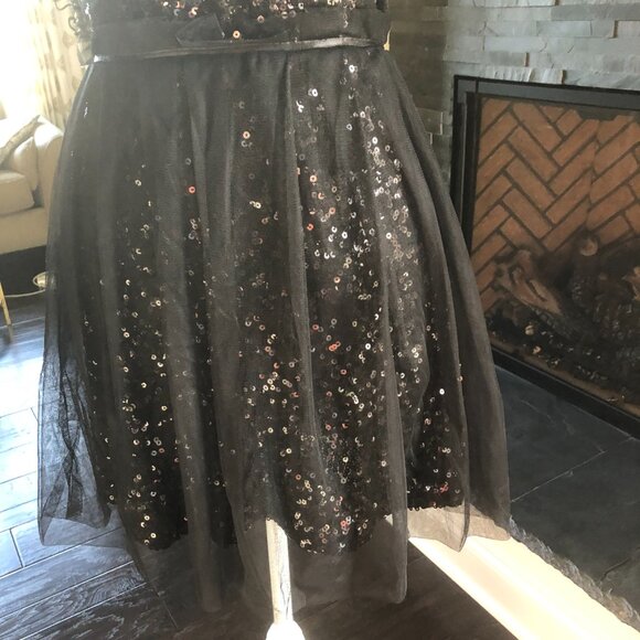 NWT French Connections Size 2 Black Sequin and Tulle Mini Party Dress - Picture 9 of 15